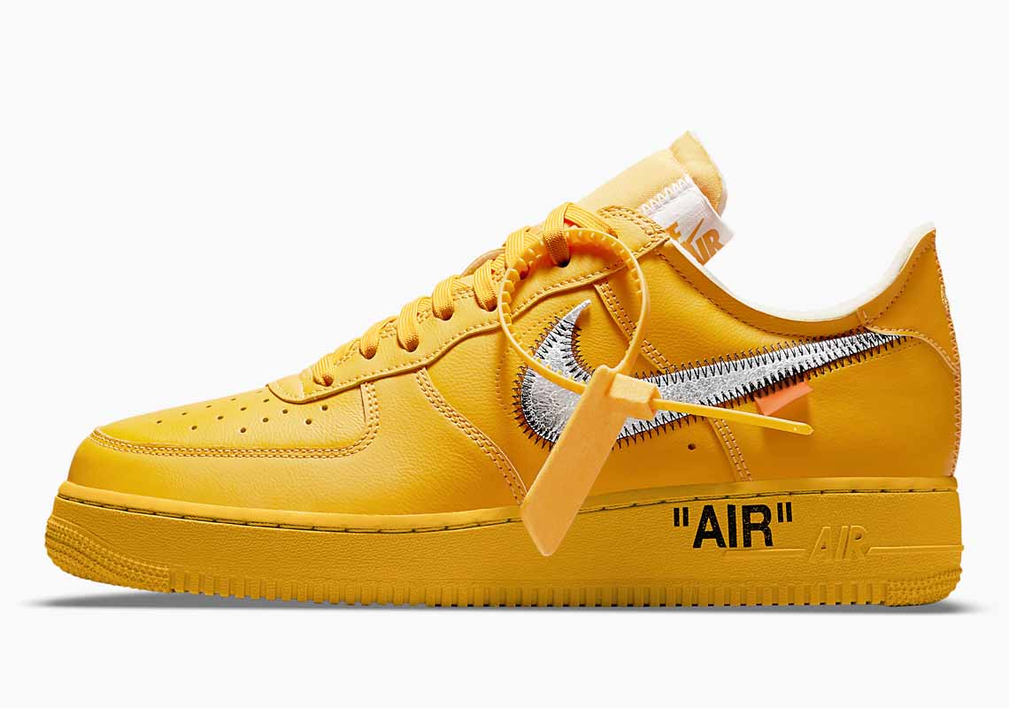 OFF White x Nike Air Force 1 University Gold Hombre y Mujer